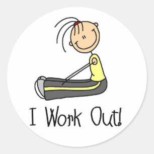 I Work Out Sticker