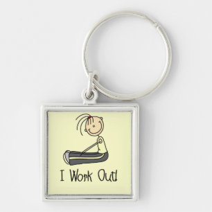 I Work Out Tshirts and Gifts Keychain