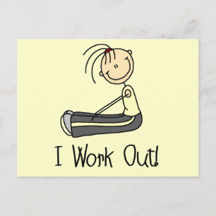 I Work Out Tshirts and Gifts Postcard