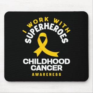 I Work With Superheroes Nurse Oncologist Childhood Mouse Pad