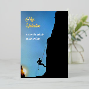 I would climb a mountain -- Personalize Foil Holiday Card