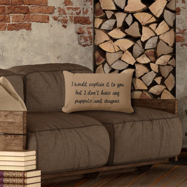 I Would Explain It Lumbar Pillow (Creator Uploaded)