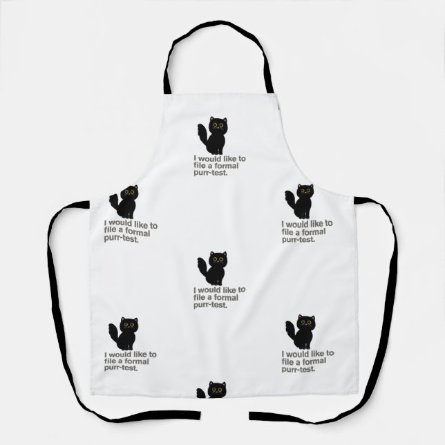 I Would Like To File A Formal Purr-test Apron (Front)