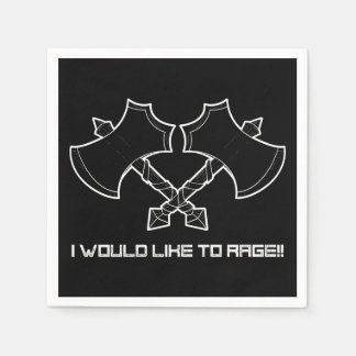 "I would like to rage" -the barbarian, always. Napkin