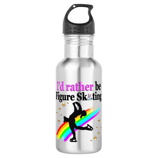 I WOULD RATHER BE FIGURE SKATING 532 ML WATER BOTTLE (Front)