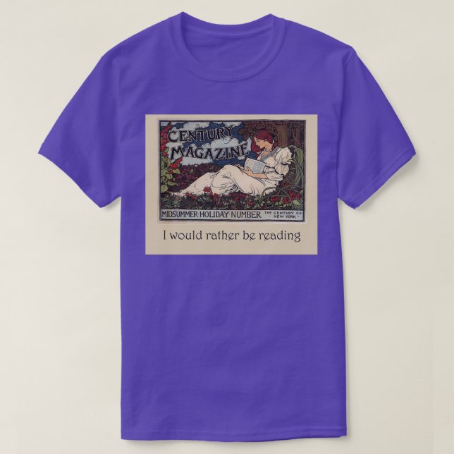 I Would Rather Be Reading T-Shirt (Design Front)