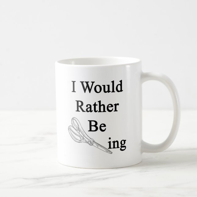 I Would Rather Be Scissoring Coffee Mug (Right)