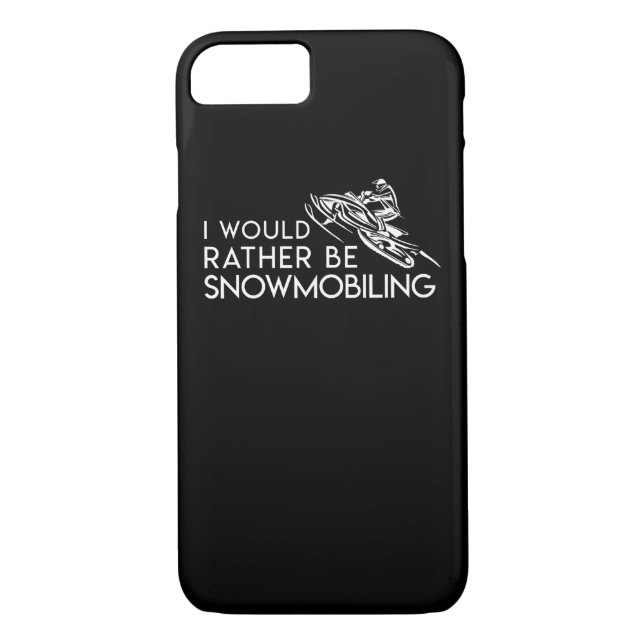 I Would Rather Be Snowmobiling Lover Case-Mate iPhone Case (Back)