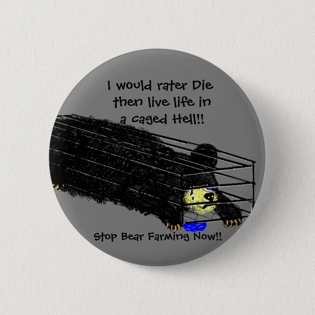 I would rather die 2 inch round button (Front)