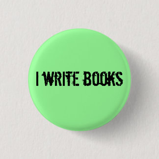i write books 1 inch round button