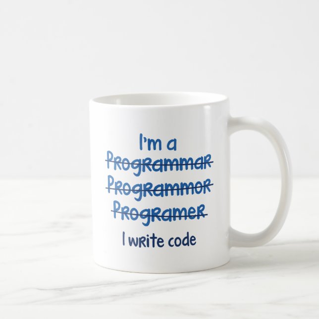 I Write Code Coffee Mug (Right)