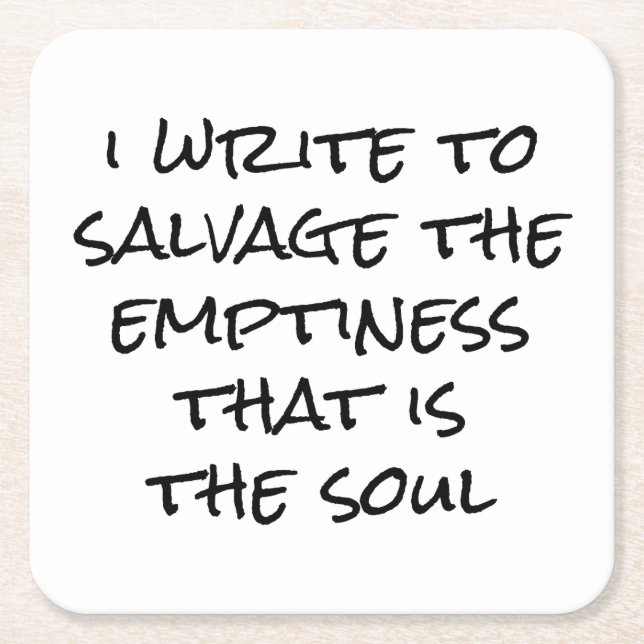 I Write Paper Coaster (Front)