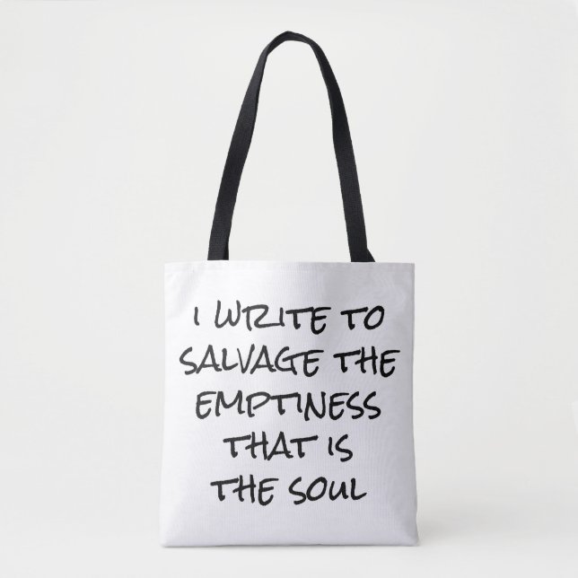 I Write Shoulder Tote Bag (Front)