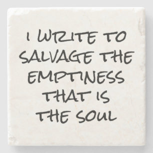 I Write Stone Coaster