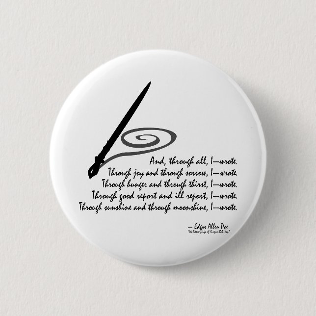 I Wrote 2 Inch Round Button (Front)