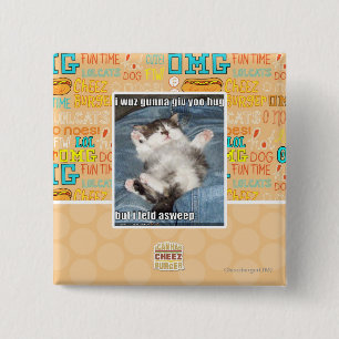 I wuz gunna giv yoo hug 2 inch square button