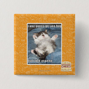 I wuz gunna giv yoo hug 2 inch square button