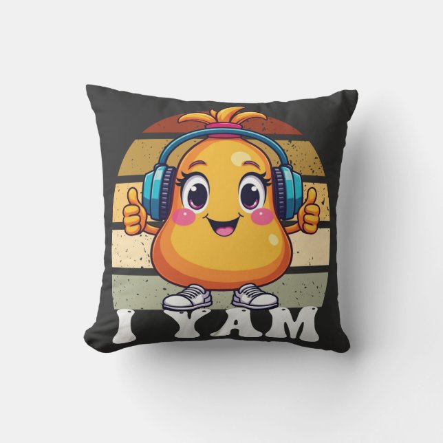 I YAM  THROW PILLOW (Front)