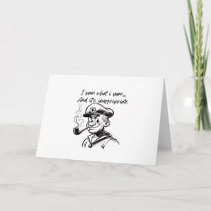 I Yam What I Yam And Inappropriate Classic Sloth D Card