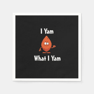 I Yam What I Yam Basic Design For Thanksgiving Napkin