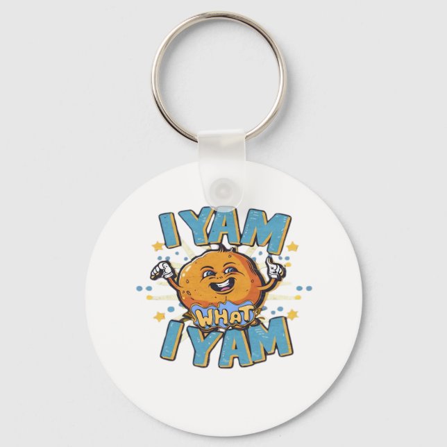 I Yam What I Yam Classic Design For Thanksgiving  Keychain (Front)