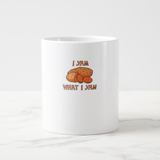 I Yam What I Yam Classic Funny Basic Large Coffee Mug (Front)