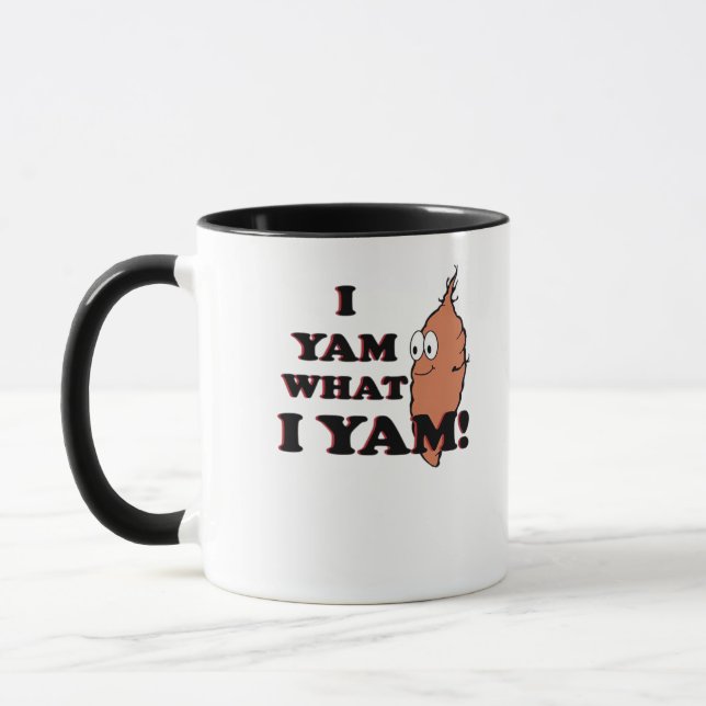 I Yam What I Yam - Classic Funny Meme Mug (Left)