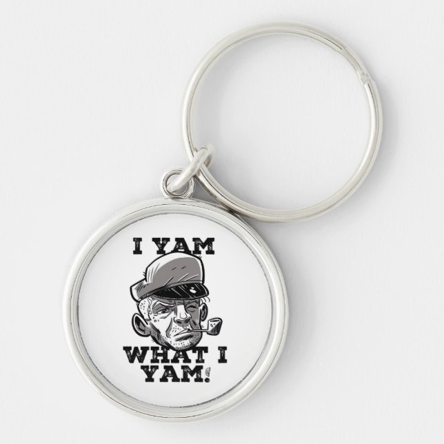 I Yam What I Yam Classic Meme Design Keychain (Front)