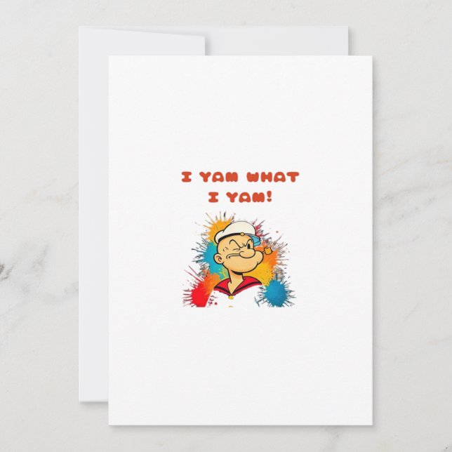 I Yam What I Yam Classic Sloth Trendy Holiday Card (Front)