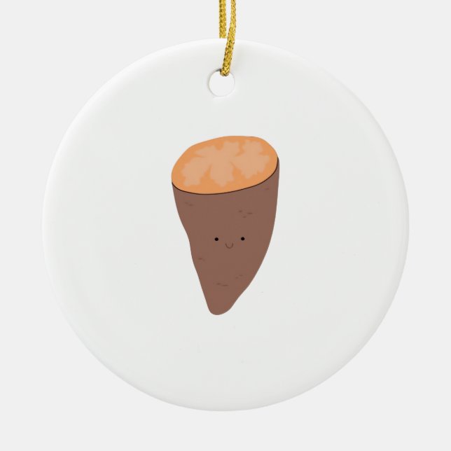 I Yam What I Yam Classic Trendy Quote Ceramic Ornament (Front)