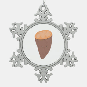 I Yam What I Yam Classic Trendy Quote Snowflake Pewter Christmas Ornament