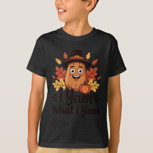 I Yam What I Yam Clic Thanksgiving Yam With Hat Lo T-Shirt