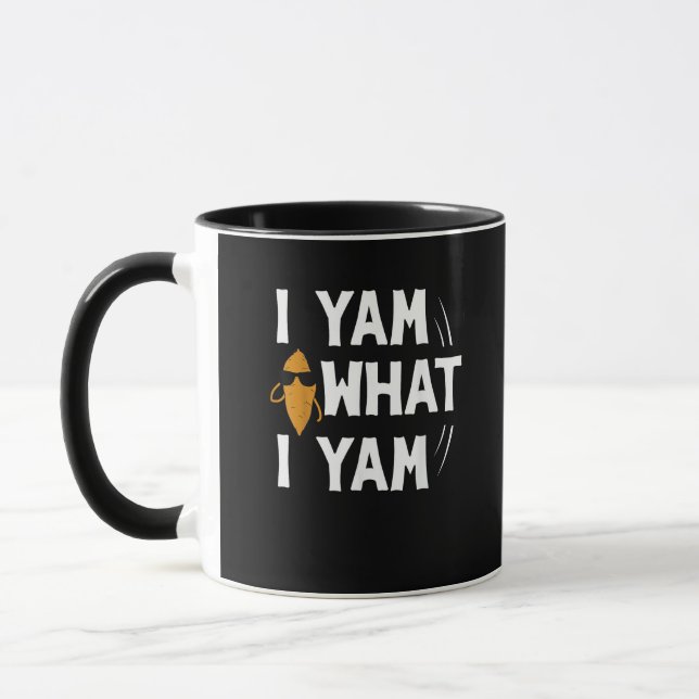 I Yam What I Yam Design - Sweet Potato Lover Desig Mug (Left)
