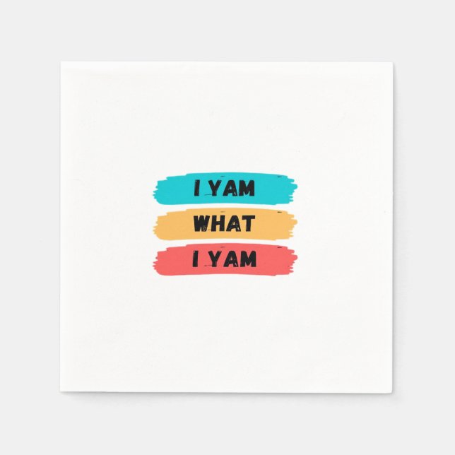 I Yam What I Yam Funny Classic Napkin (Front)