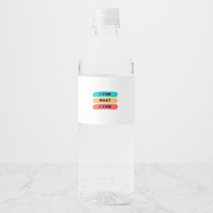 I Yam What I Yam Funny Classic Water Bottle Label