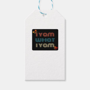 I Yam What I Yam Funny Fall Design Classic Meme Qu Gift Tags