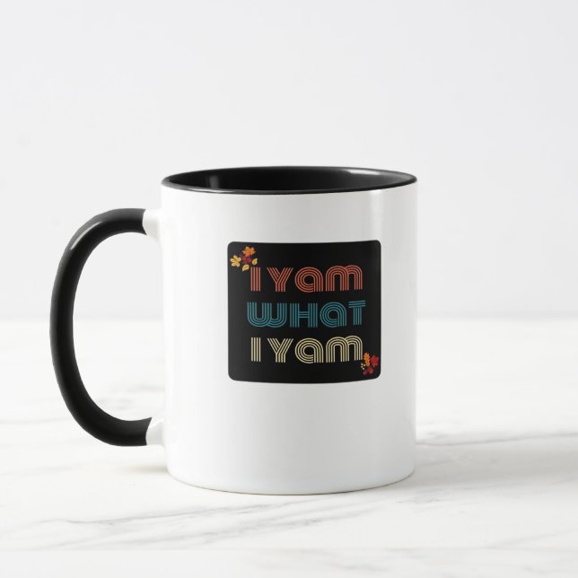 I Yam What I Yam Funny Fall Design Classic Meme Qu Mug (Left)