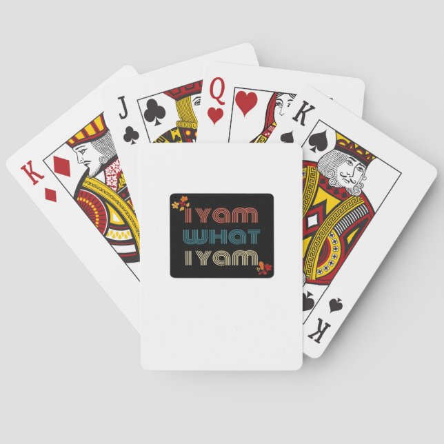 I Yam What I Yam Funny Fall Design Classic Meme Qu Playing Cards (Back)