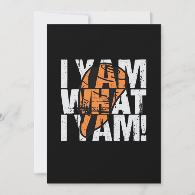I Yam What I Yam Funny Quote Holiday Card (Front)