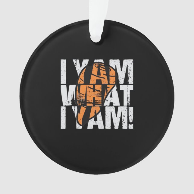 I Yam What I Yam Funny Quote Ornament (Front)