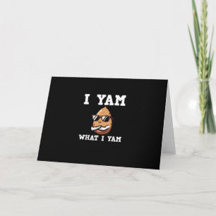I Yam What I Yam Humourous V-Neck Card