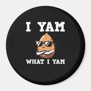 I Yam What I Yam Humourous V-Neck Magnet