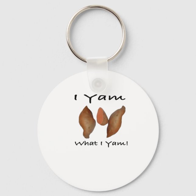 I Yam What I Yam, I Yam What I Yam, Comical, Cute, Keychain (Front)
