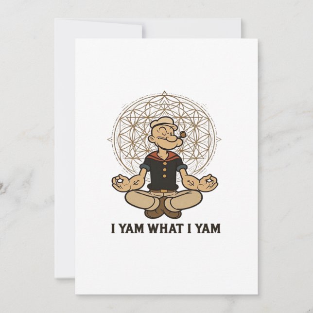 I Yam What I Yam Meme Quote Holiday Card (Front)