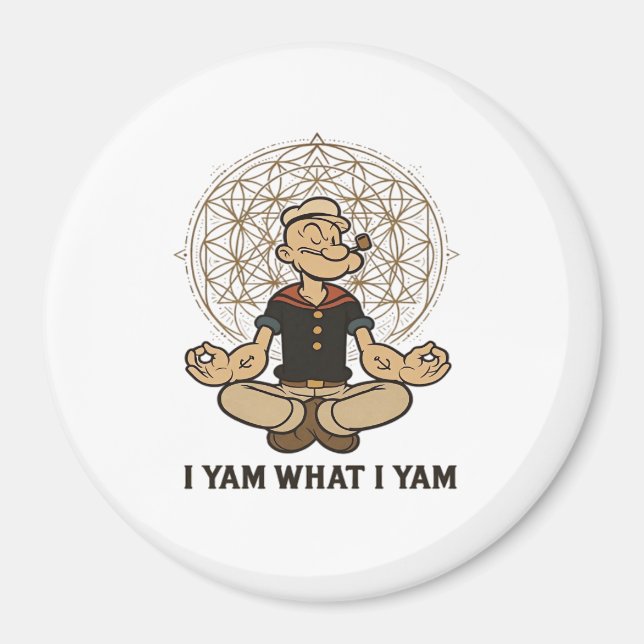 I Yam What I Yam Meme Quote Magnet (Front)