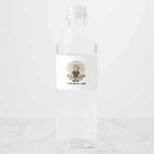 I Yam What I Yam Meme Quote Water Bottle Label