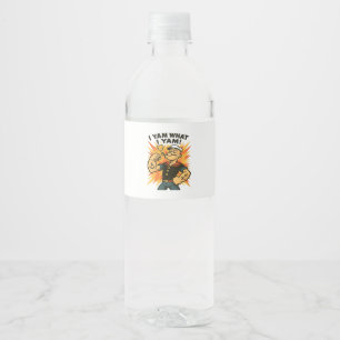 I Yam What I Yam Popeye Cartoon Quote Classic Water Bottle Label