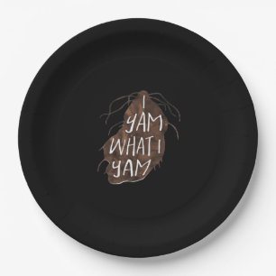 I Yam What I Yam - Pun Design Paper Plate