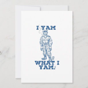 I Yam What I Yam. Sketch Design Holiday Card