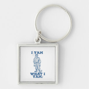 I Yam What I Yam. Sketch Design Keychain